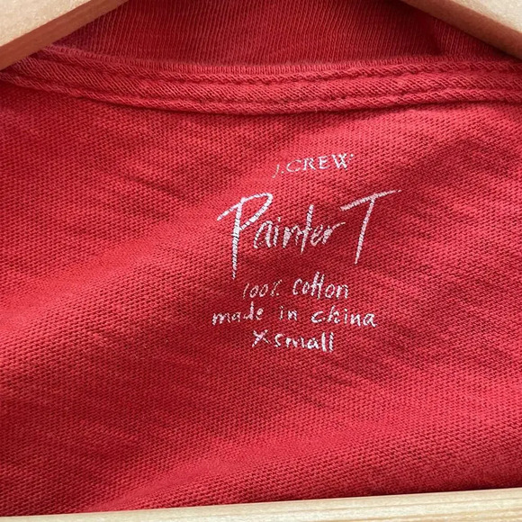 J.Crew Painter T Shirt V Neck Short Sleeve Cotton Orange Size XS - Picture 5 of 6